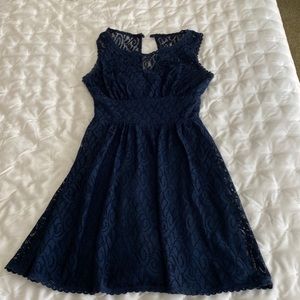 Blue lace dress size 1/2 (fits XS)